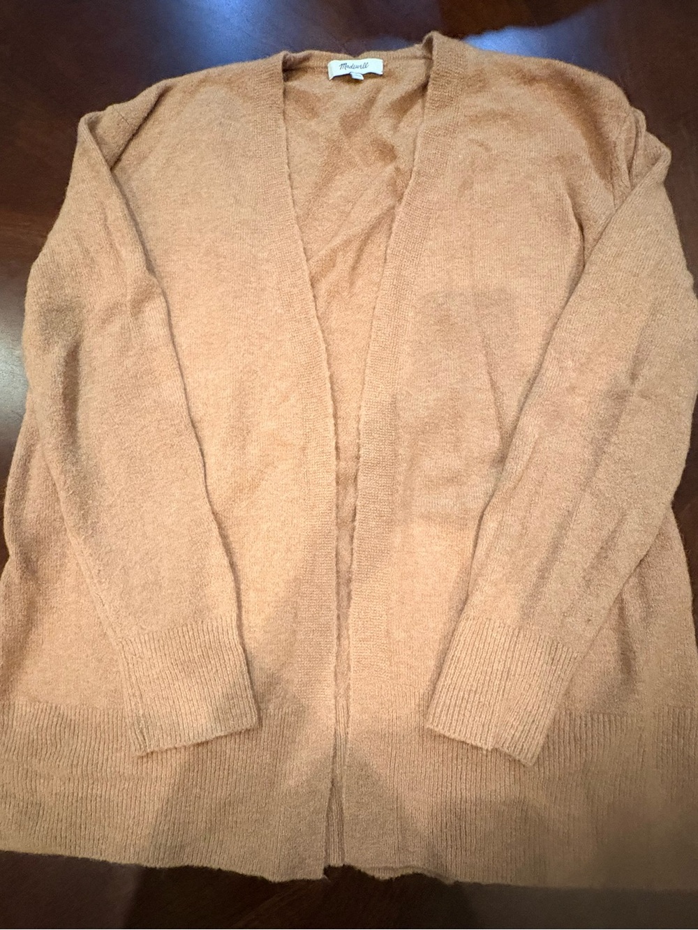 Madewell Camel Open-Front Women's Cardigan Sweater